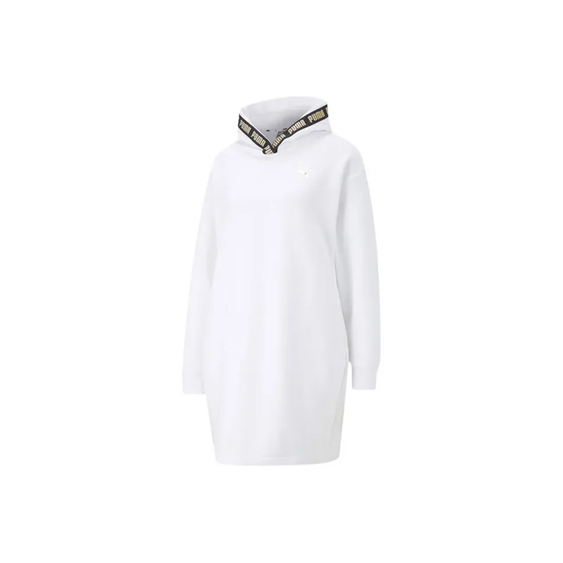 PUMA Long Sleeved Dresses Women's White-0