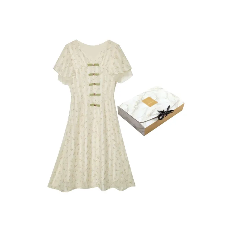 ANNECHEN Short Sleeved Dresses Women's-3