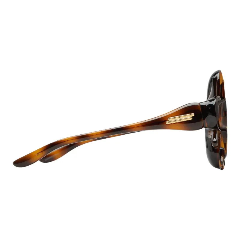 Bottega Veneta Polyamide Irregular Shape Sunglasses Unisex Brown-2
