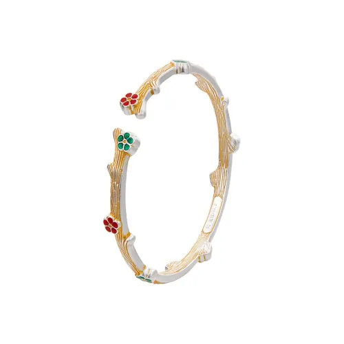 Shunqin Silver Building 999 Fine Silver Bangles Women's