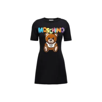 MOSCHINO Short-Sleeved Dresses Women's Black