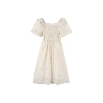 Adeworn Short Sleeved Dress Women's White