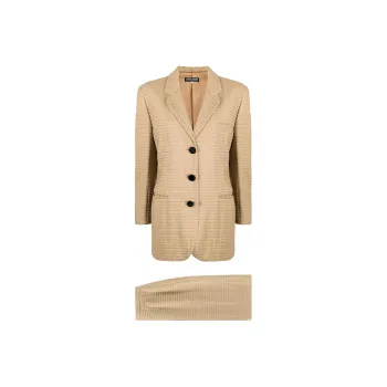 GIORGIO ARMANI 1990s Ribbed Skirt Suit
