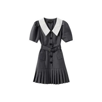 YUMOMO STAR Short Sleeved Dresses Women's Dove Gray