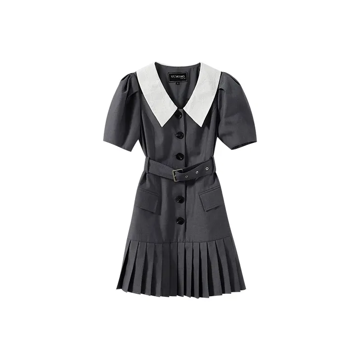 YUMOMO STAR Short Sleeved Dresses Women's Dove Gray-0