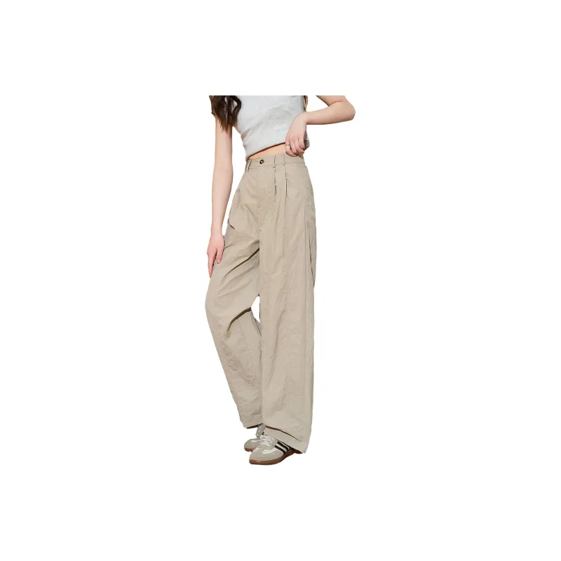 Tonlion Casual Pants Women's Light Khaki-0