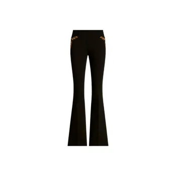 ETRO Foliage embroidered Mid rise Flared Jeans