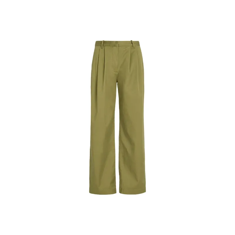 CALVIN KLEIN Casual Pants Europe Version Women's Dark Green-0