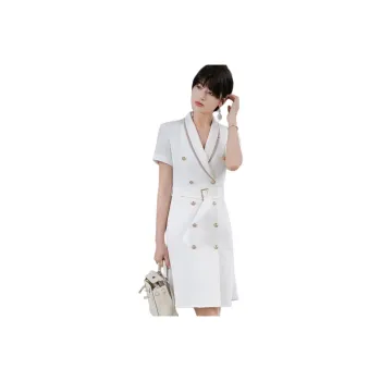 ONE SHALLOW Short Sleeved Dresses Women's White