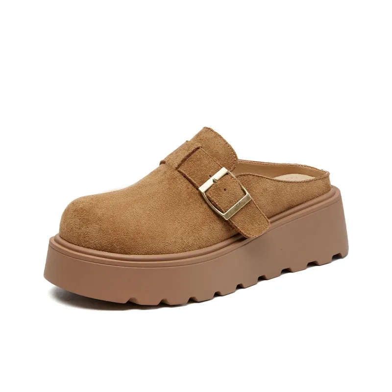 La Chapelle Abrasion Resistant Closed Toe Birkenstock Slippers Women's Yellow-1