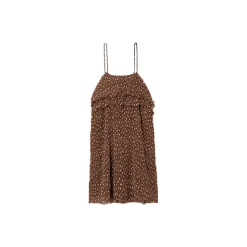 GANNI Slip Dresses Women's Dark Khaki