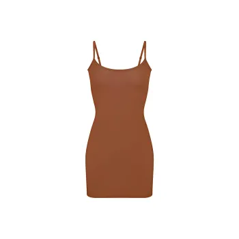 Skims Slip Dresses Women's Dark Red Brown