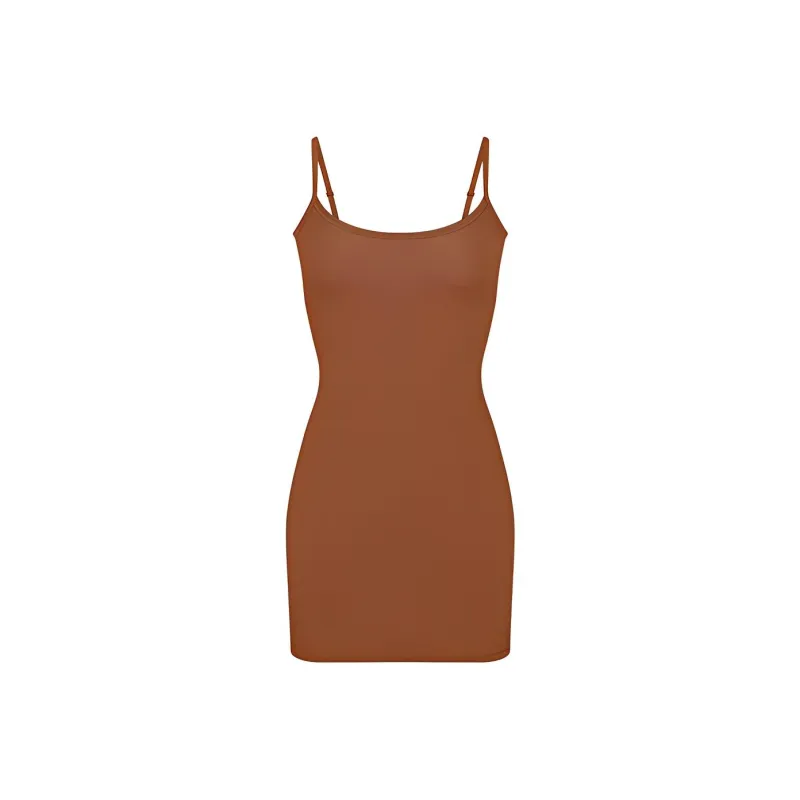 Skims Slip Dresses Women's Dark Red Brown-0