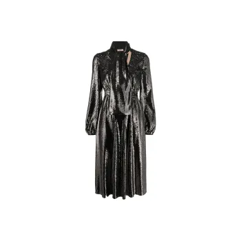N°21 Sequin V-Neck Midi Dress