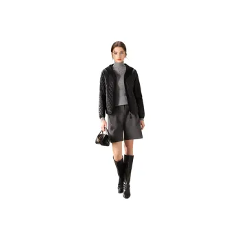 FENHONGMALI Puffer Jacket Women's Black