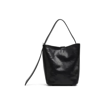COCOEVA Vegetable Tanned Leather Shoulder Bag Regular Women's Black