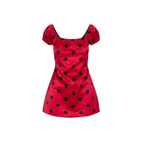Realisation Par The Marissa Short-Sleeved Dresses Women's Ladybug Seven-Star Beetle