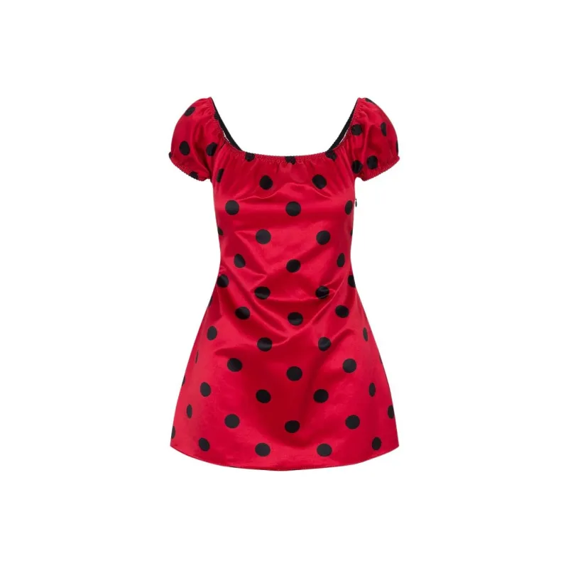 Realisation Par The Marissa Short-Sleeved Dresses Women's Ladybug Seven-Star Beetle-0
