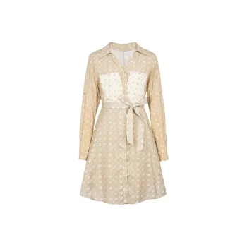 XG Long Sleeved Dress Women's Letter Flower