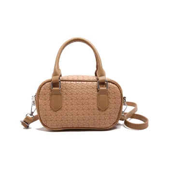 TOUTSEUL YOLO PU Boston Bag Handbag Women's Khaki/Yellow/Green/Black