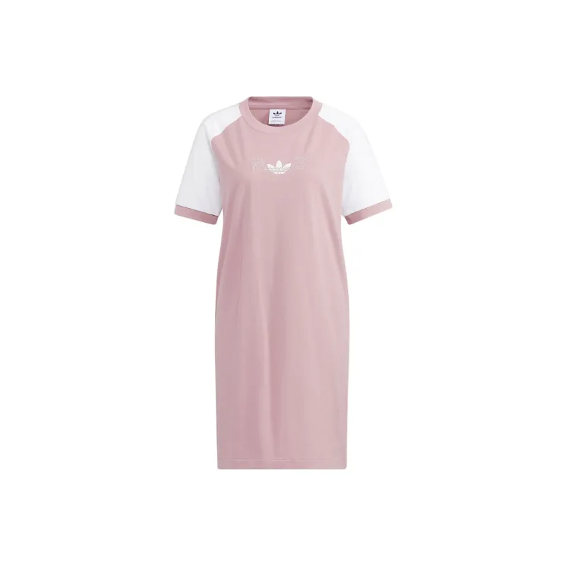 Adidas Originals Short Sleeved Dresses Women's Purple Pink-0