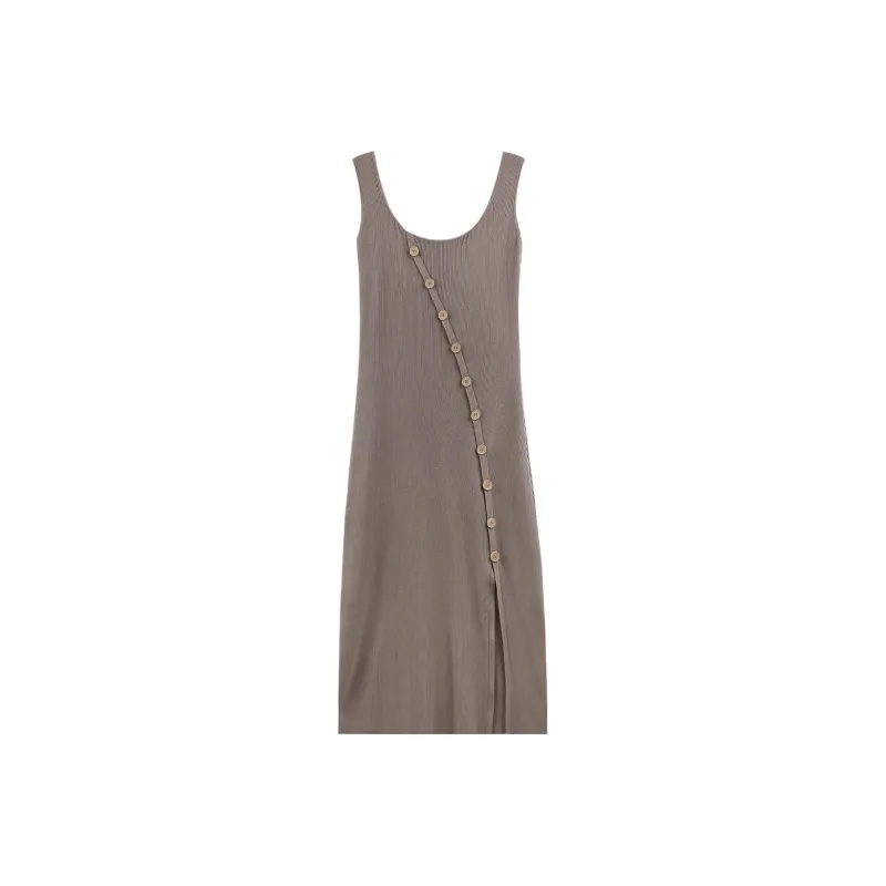 Migu Sleeveless Dresses Women's Light Brown-0