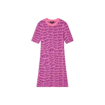DKNY Short Sleeved Dress Women's Pink