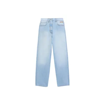 MSGM Logo embroidered Mid rise Jeans