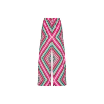 Valentino Geometric Printed Wide Leg Palazzo Pants