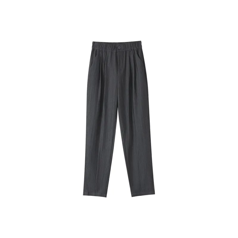 0571 Family Casual Pants Women's Black Gray Color-0