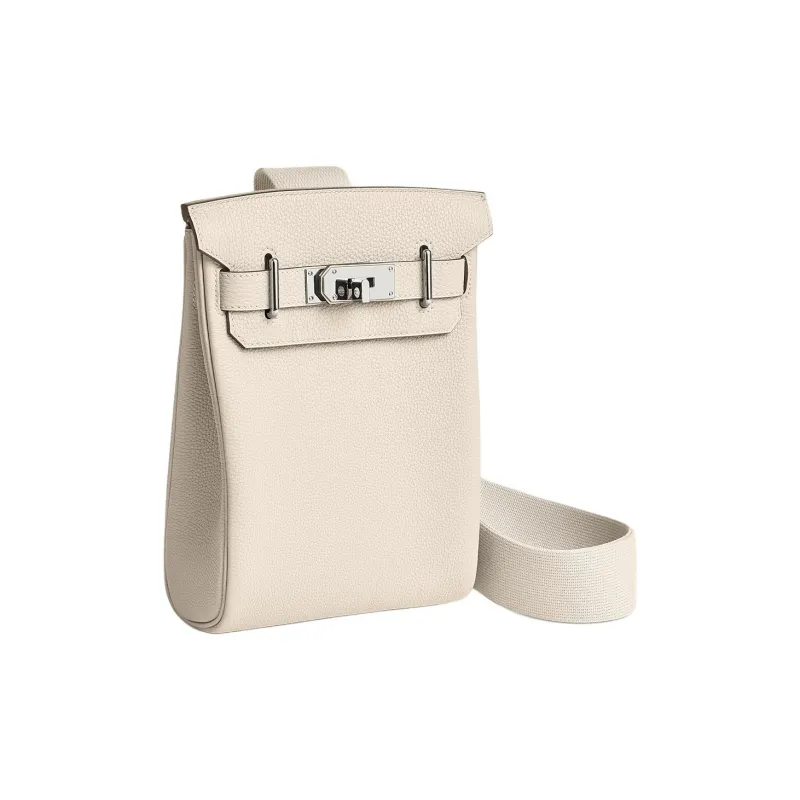 HERMES Hac A Dos Togo Calfskin Sling Bag Small Size Men's 10 Craie Milkshake White-1