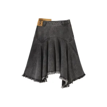 CONP Denim Long Skirts Women's Smoke Gray