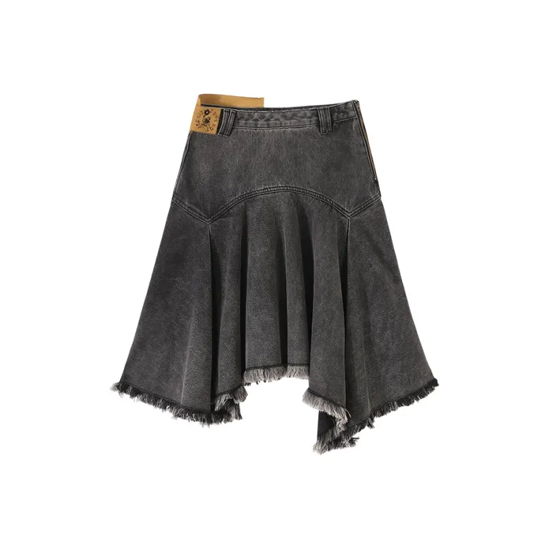 CONP Denim Long Skirts Women's Smoke Gray-0