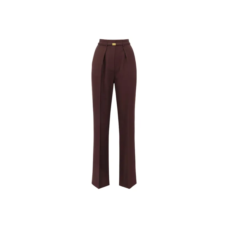 Elisabetta Franchi Contrast Topstitched Cool Trousers-0