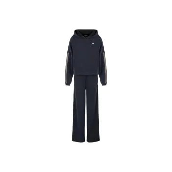 EMPORIO ARMANI EA7 SS24 Sweatshirt Set Women's Black