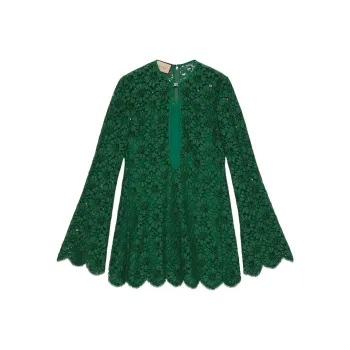 GUCCI SS22 Long Sleeved Dresses Women's Green