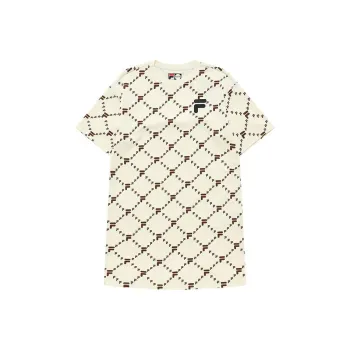FILA FUSION Short Sleeved Dresses Women's Antique Style White