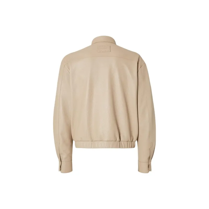 FENDI Selleria SS25 Leather Jacket Men's Beige-1