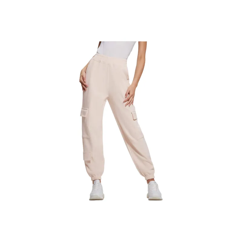 GUESS Euphemia Cargo Sweatpants Cargo Pants Women's Milk White-0