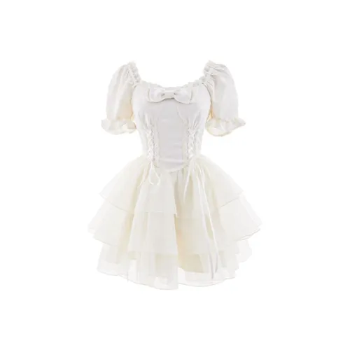 AURORA MUSE Short Sleeved Dress Women's Apricot