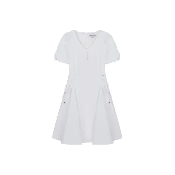 Teenie Weenie Short Sleeved Dress Women's White