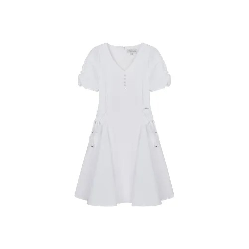 Teenie Weenie Short Sleeved Dress Women's White