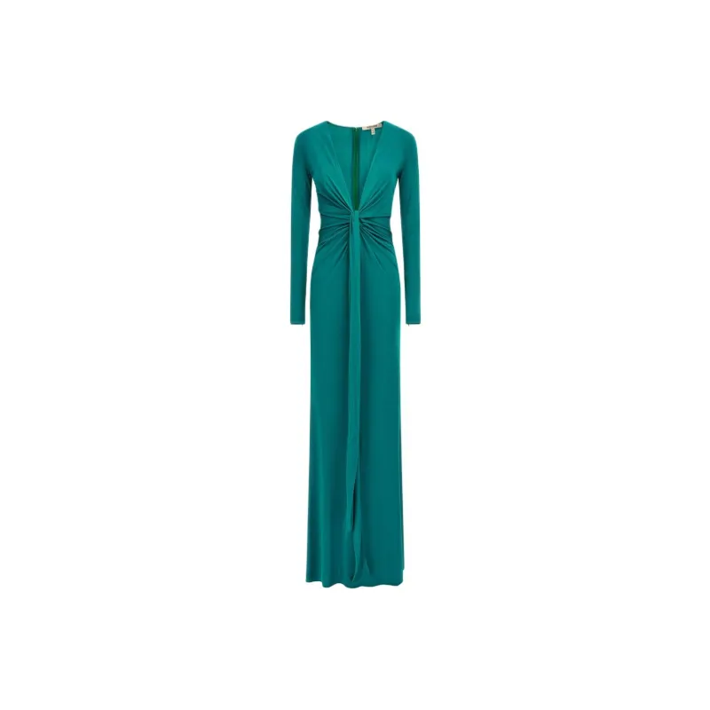 Roberto Cavalli Plunging ConcealedV neck Gown-0