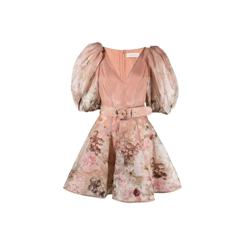 Zimmermann Short-Sleeved Dresses Women's Pink-0