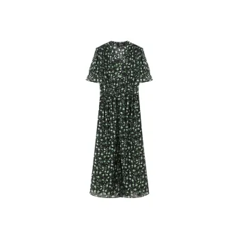 NINE WEST Short-Sleeved Dresses Women's Black Green