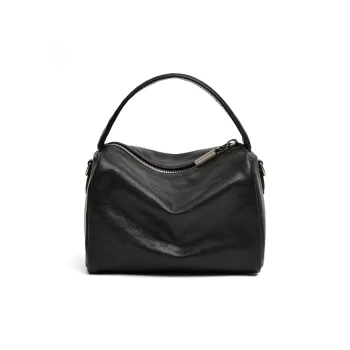 COCOEVA Cow Leather Handbag Women's Black/Coffee