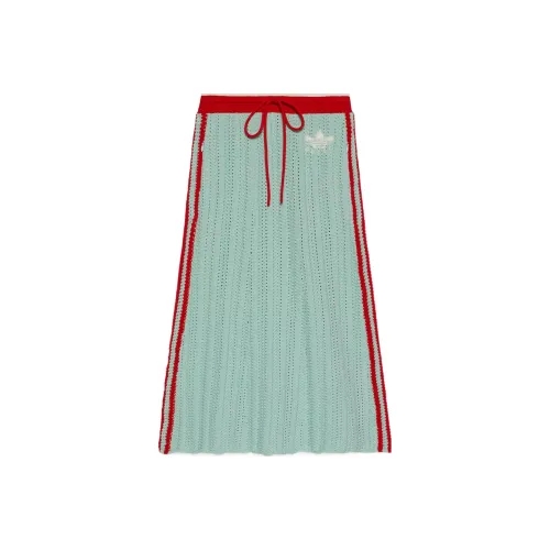 GUCCI x Adidas SS23 Knit Long Skirt Women's Green