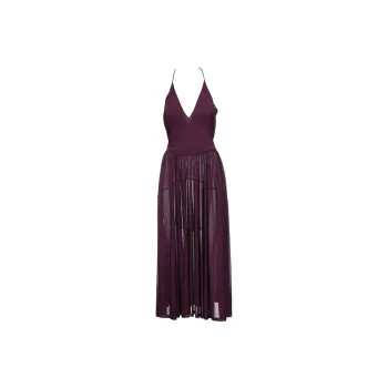 CELINE Slip Dresses Women's Burgundy