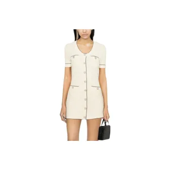 Self portrait Short Sleeved Dresses Women's Ecru