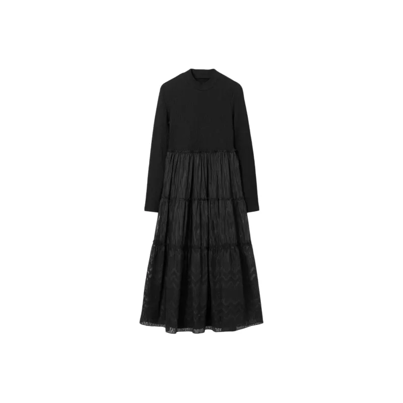 Desigual Long Sleeved Dress Women's Black-0